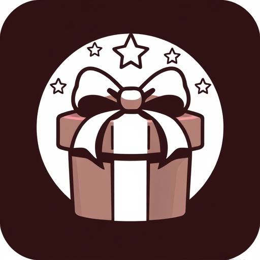 Icono de regalo con estrellas