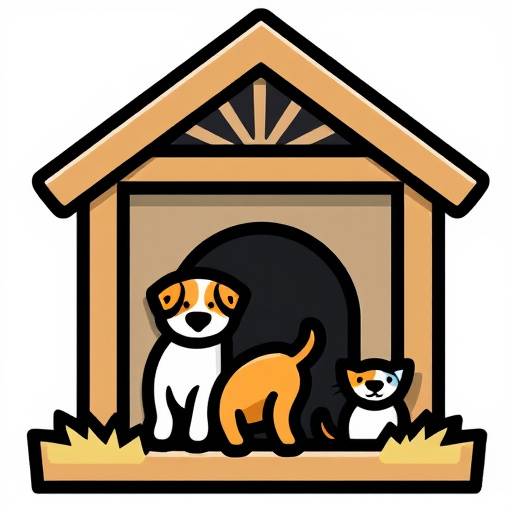 Icono de una casa de perro o gato