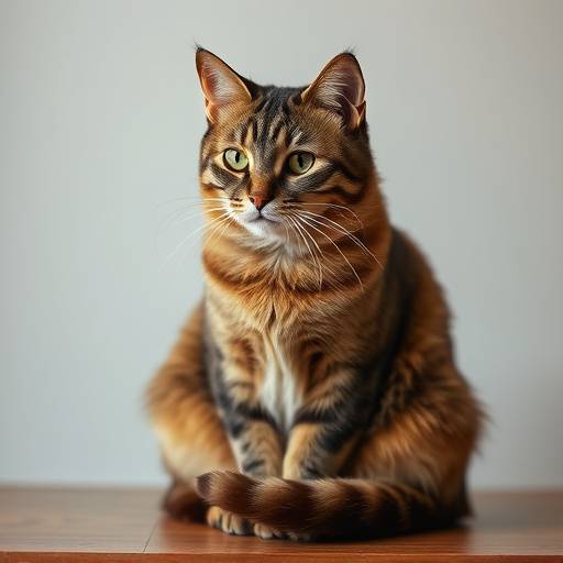 Un gato elegante sentado junto a una caja de arena limpia con arena aglomerante.